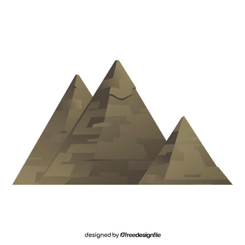 Mummy pyramids clipart