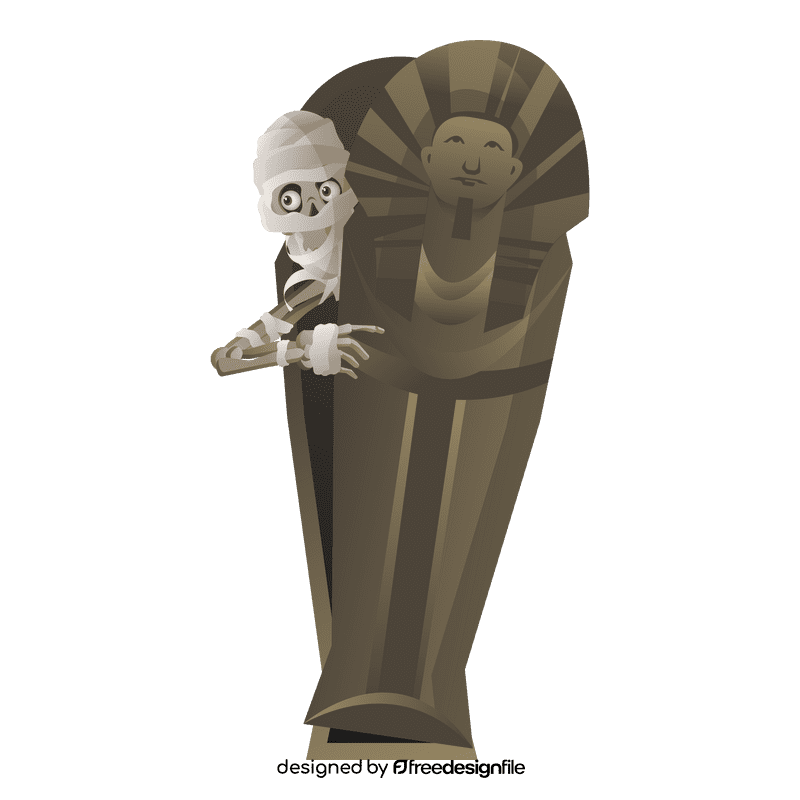 Mummy sarcophagus clipart