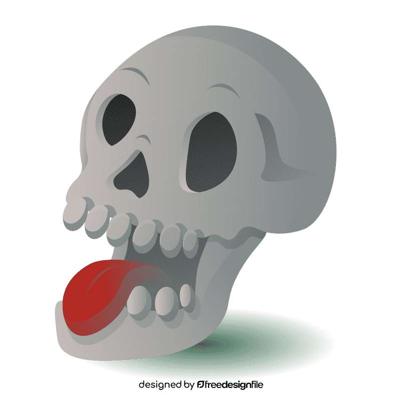Skull tongue clipart