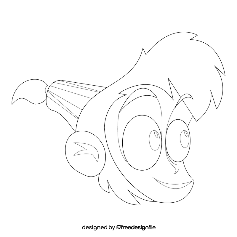 Abu aladdin black and white clipart
