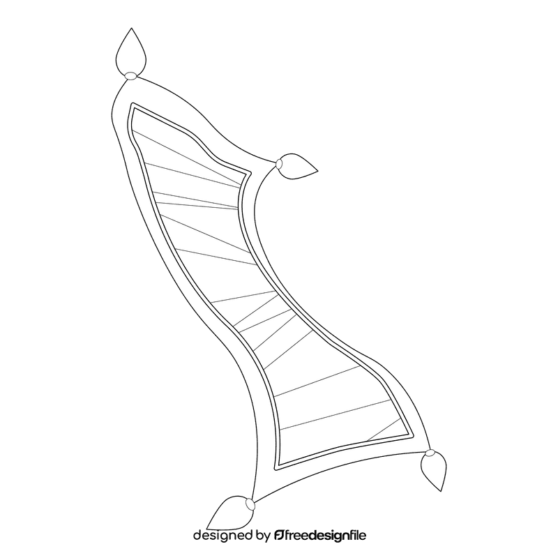 Magic carpet black and white clipart