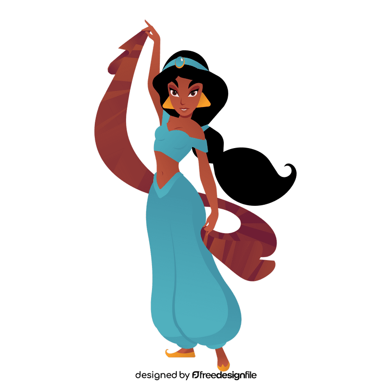 Disney cartoon character Jasmine clipart