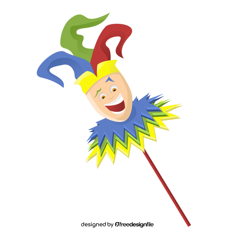 Jester's cane clipart