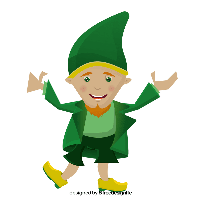 Leprechaun in a cap clipart