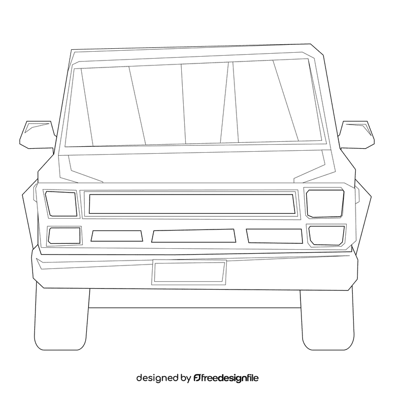 Limousine black and white clipart