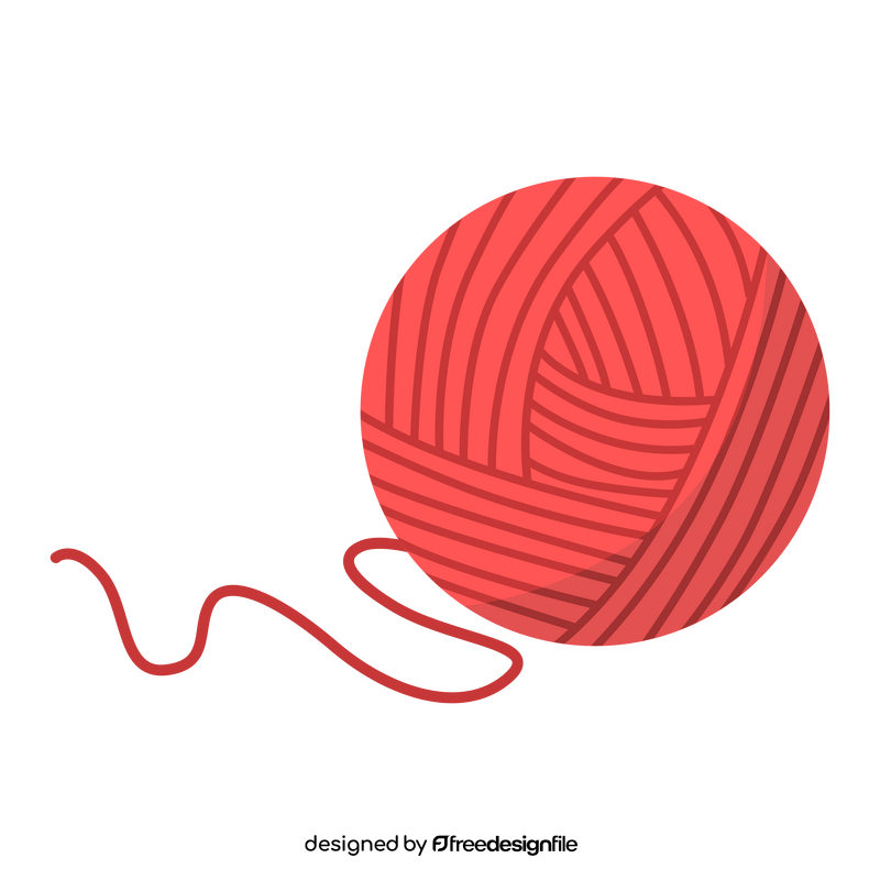Red yarn clipart