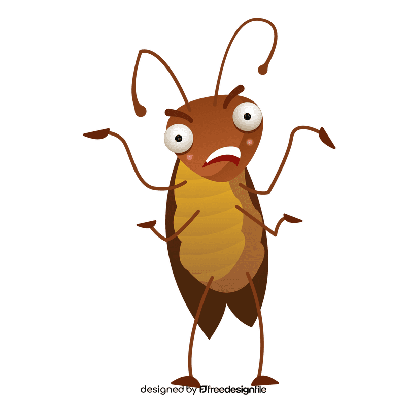 Cockroach amazement clipart