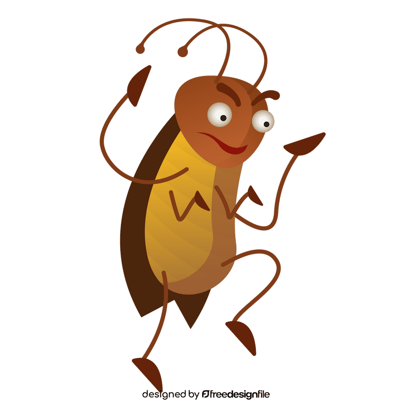 Cockroach angry clipart