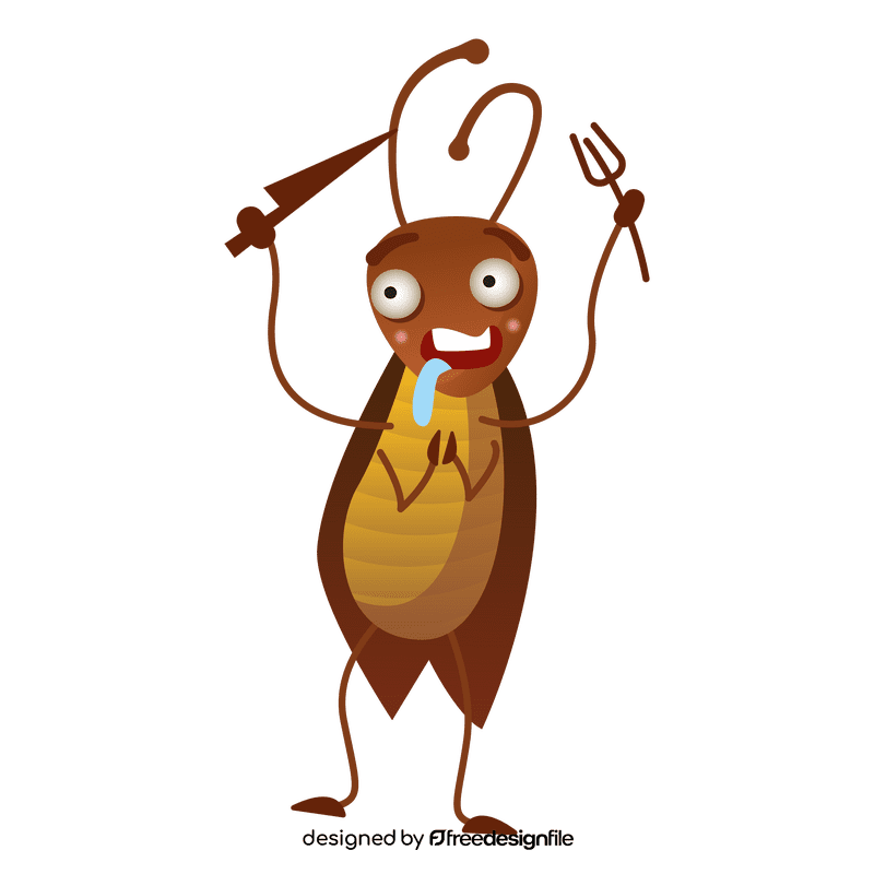 Cockroach hungry clipart