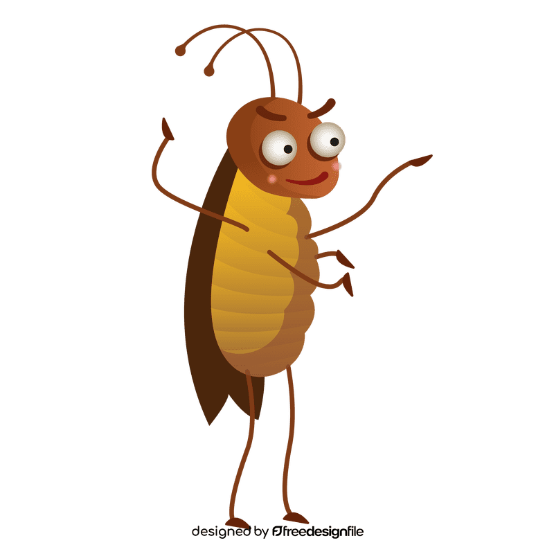 Cockroach outraged clipart