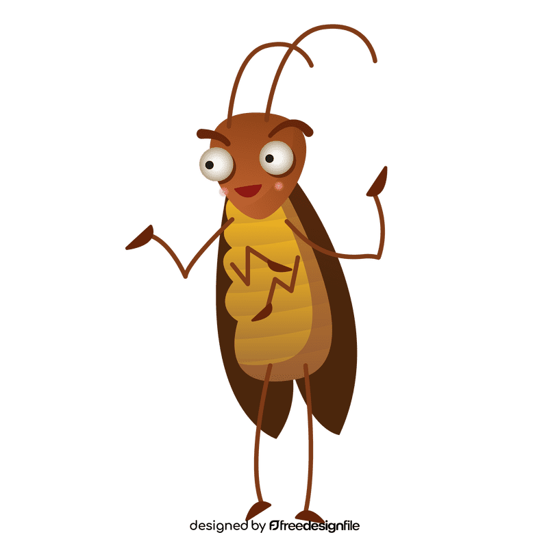 Cockroach smiling clipart