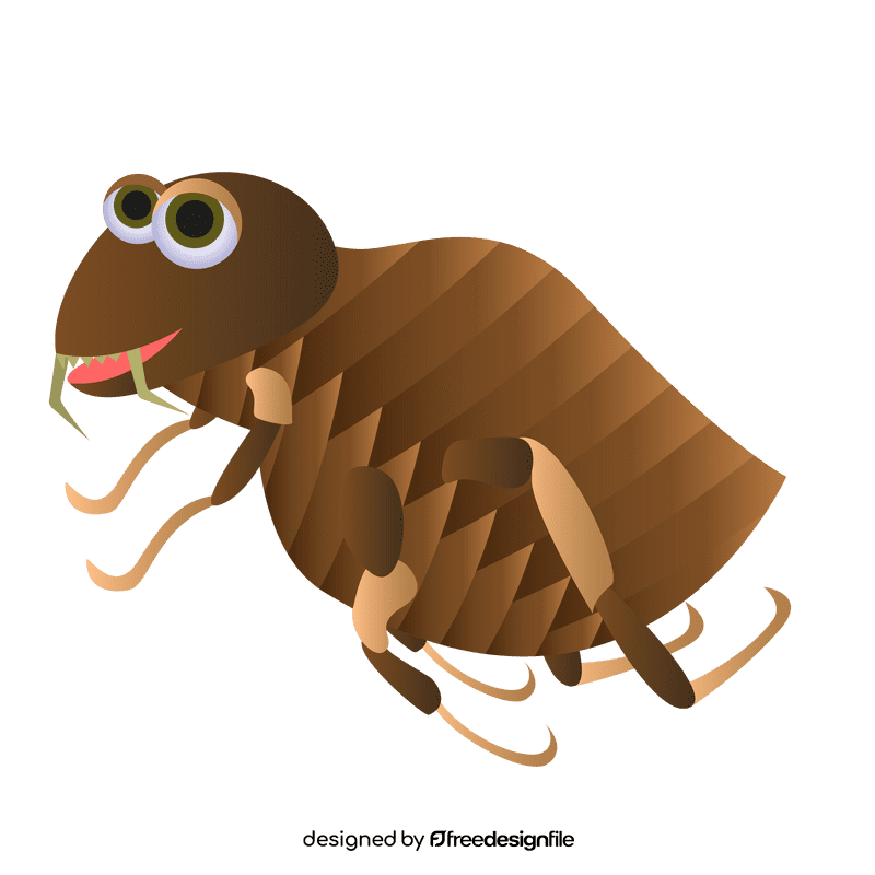 Flea running clipart