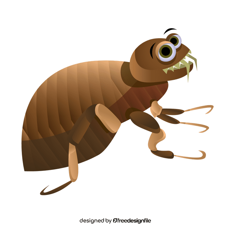Flea with fangs clipart