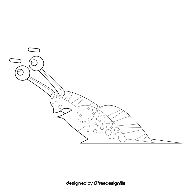 Slug black and white clipart