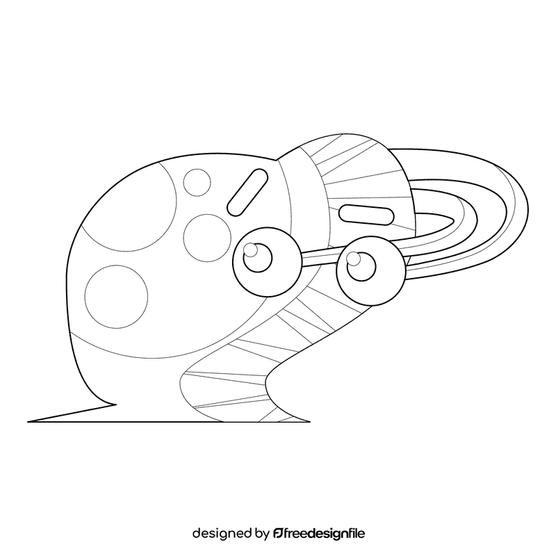 Slug black and white clipart