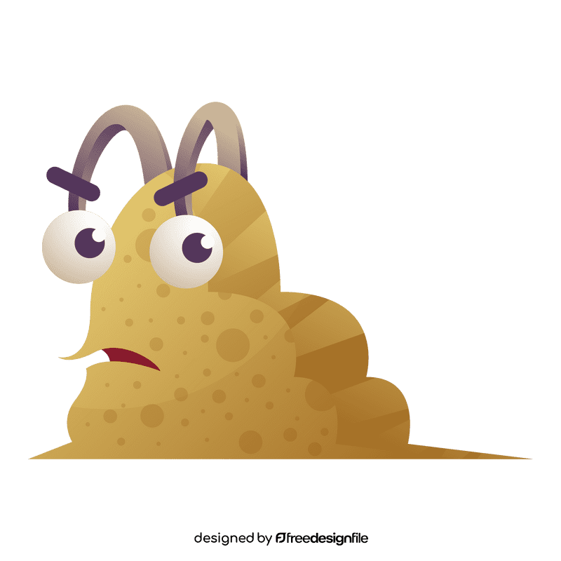 Slug displeased clipart