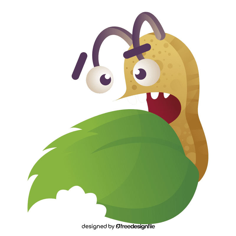 Slug eats clipart