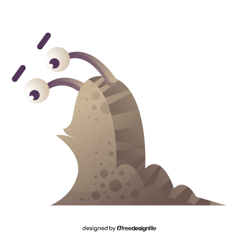 Slug pensive clipart