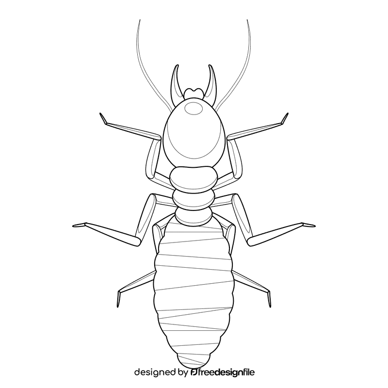 Termite black and white clipart