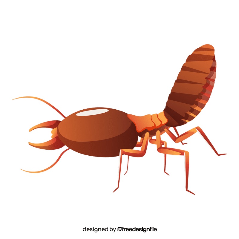 Termite climbs down clipart