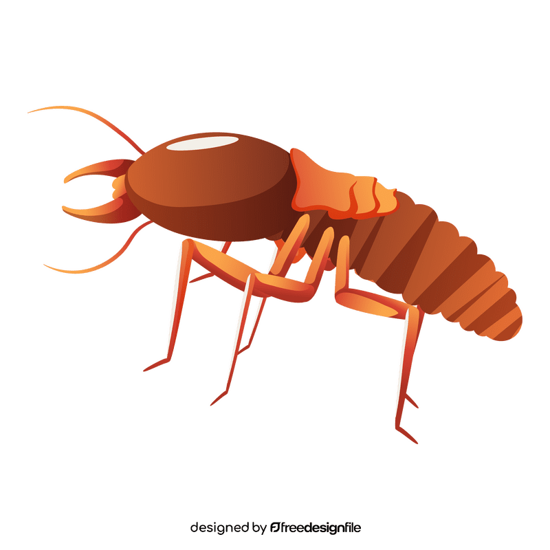 Termite climbs up clipart