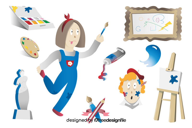 Artist painter vector