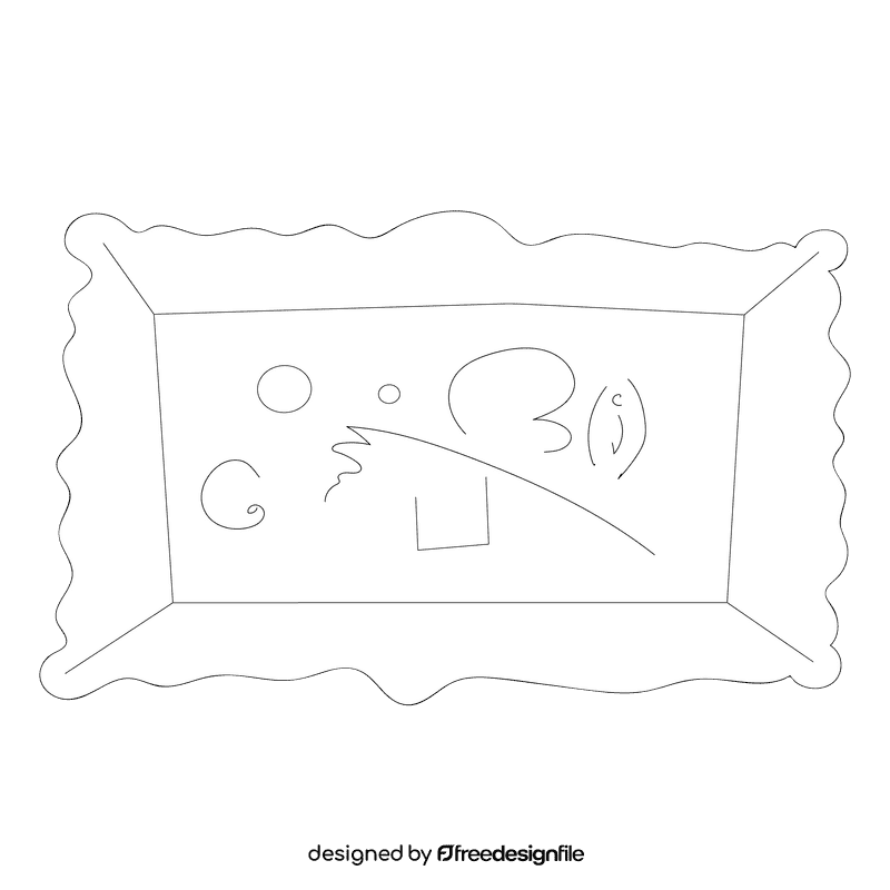 Artist Painting black and white clipart