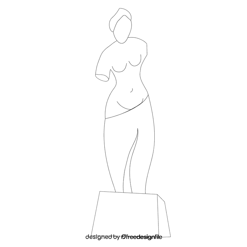 Artist Sculpture black and white clipart