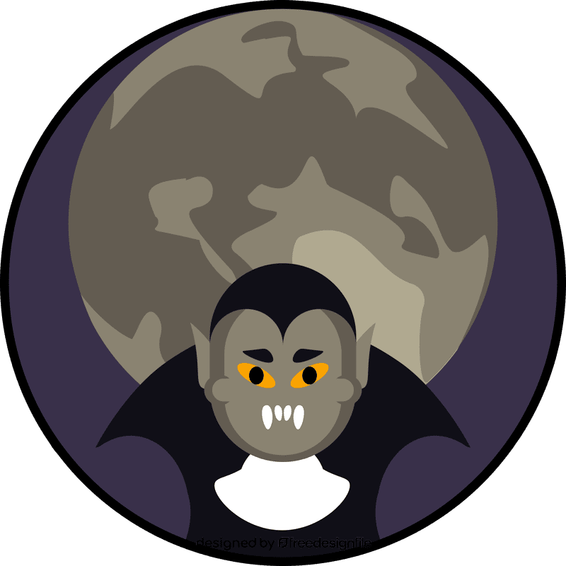 Vampire moon clipart