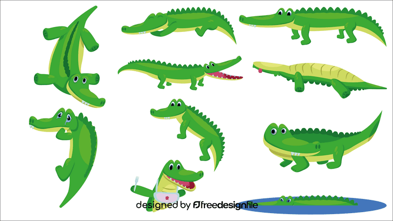 Alligator set vector