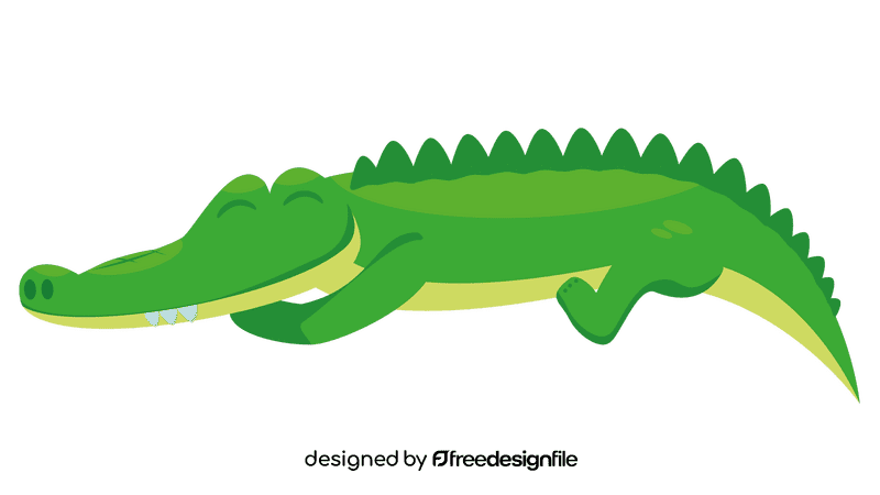 Alligator sleeping clipart