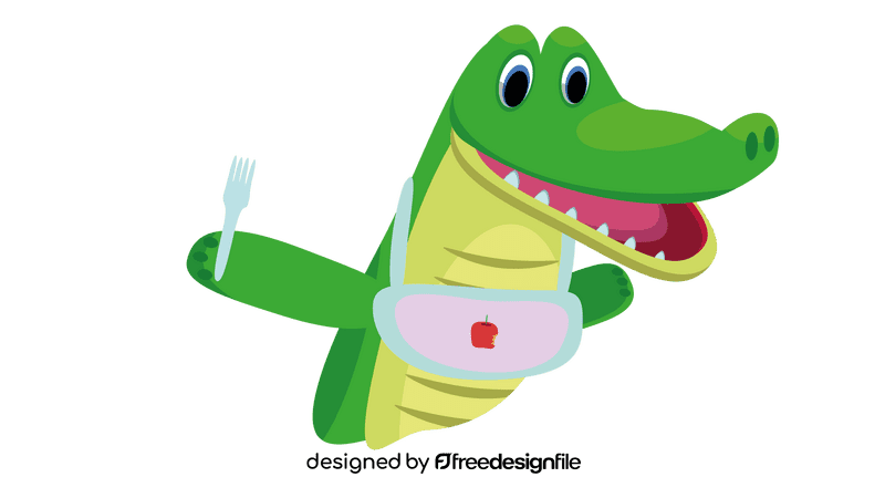 Alligator hungry clipart