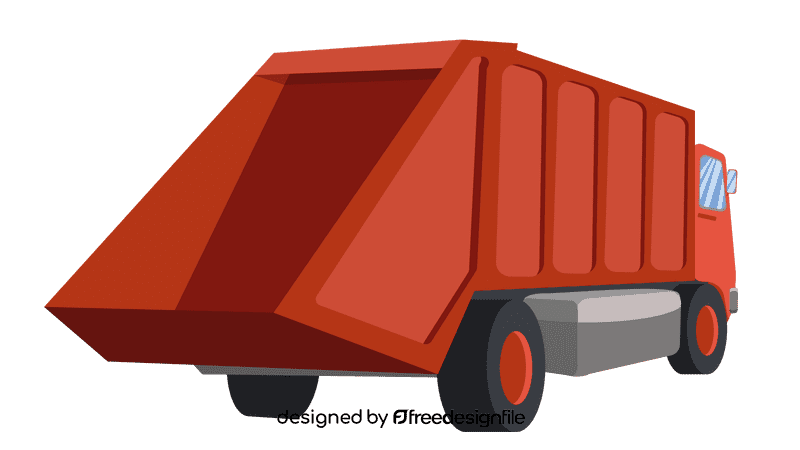 Garbage truck behind clipart