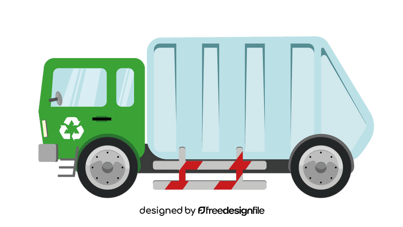 Garbage truck white clipart