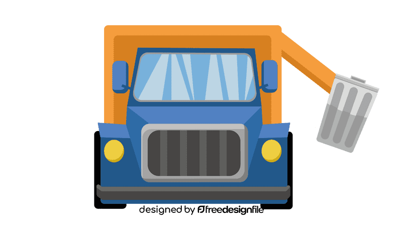 Old garbage truck clipart