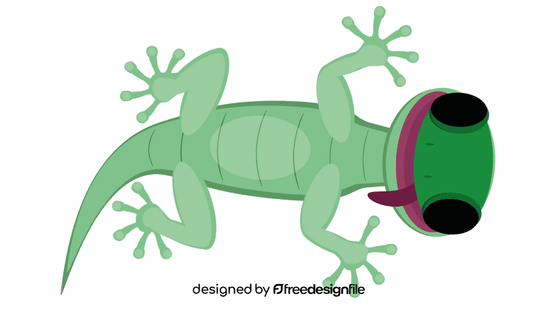Gecko smiling clipart