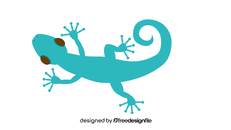 Gecko tail spiral clipart