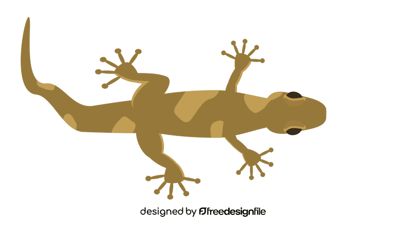 Gecko with spots clipart