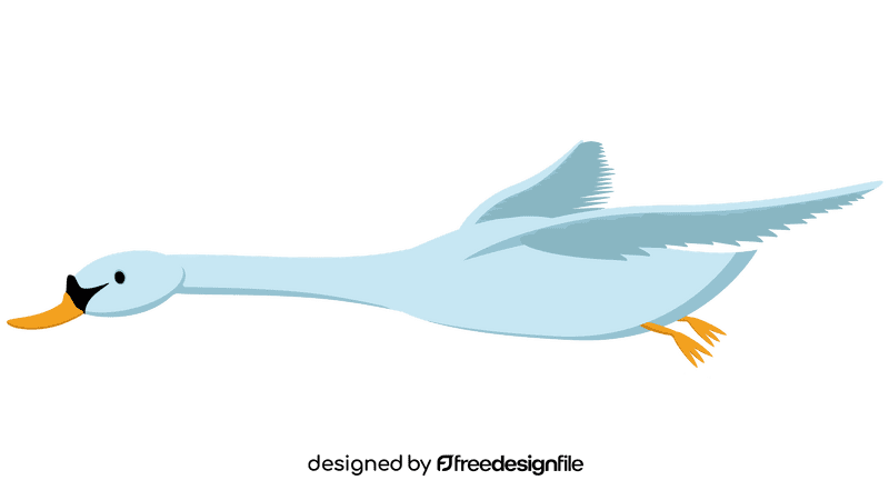 Swan flies clipart