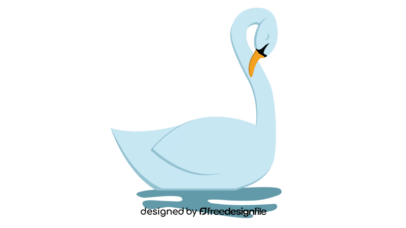 Swan sleeping clipart
