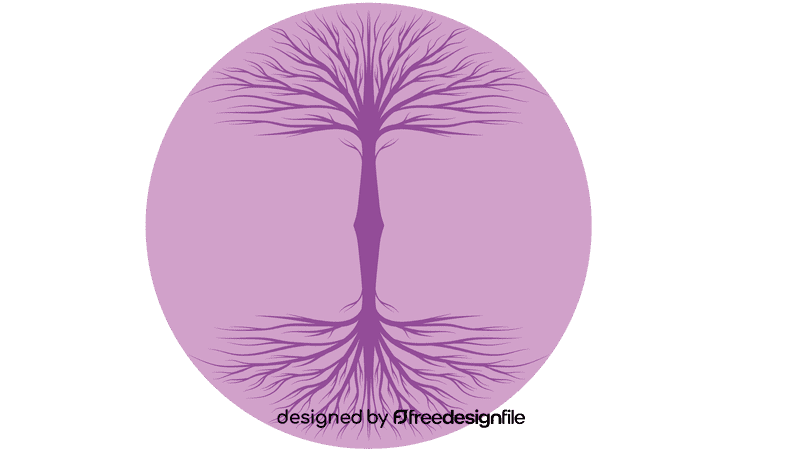 Tree of life pink revers clipart
