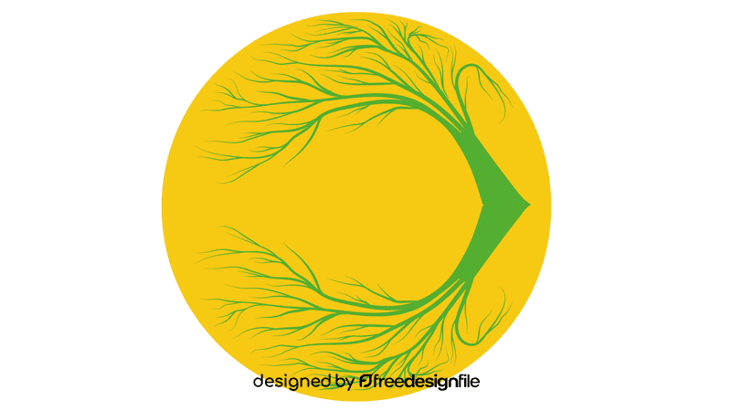 Tree of life tilted to the left clipart