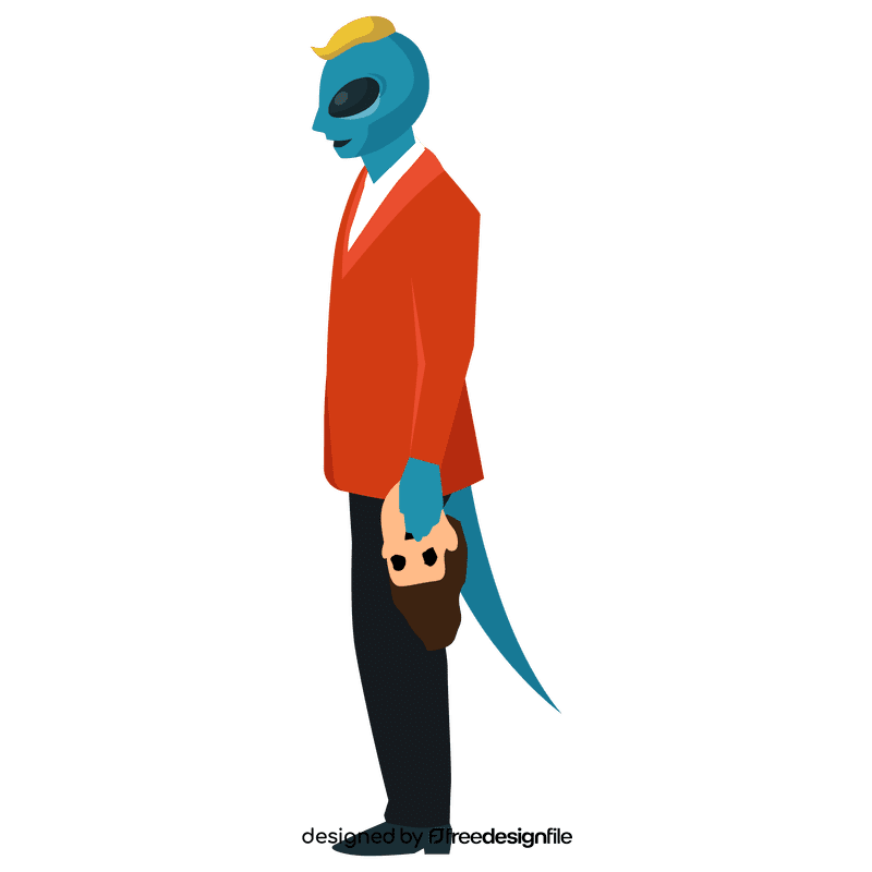 Alien side view clipart