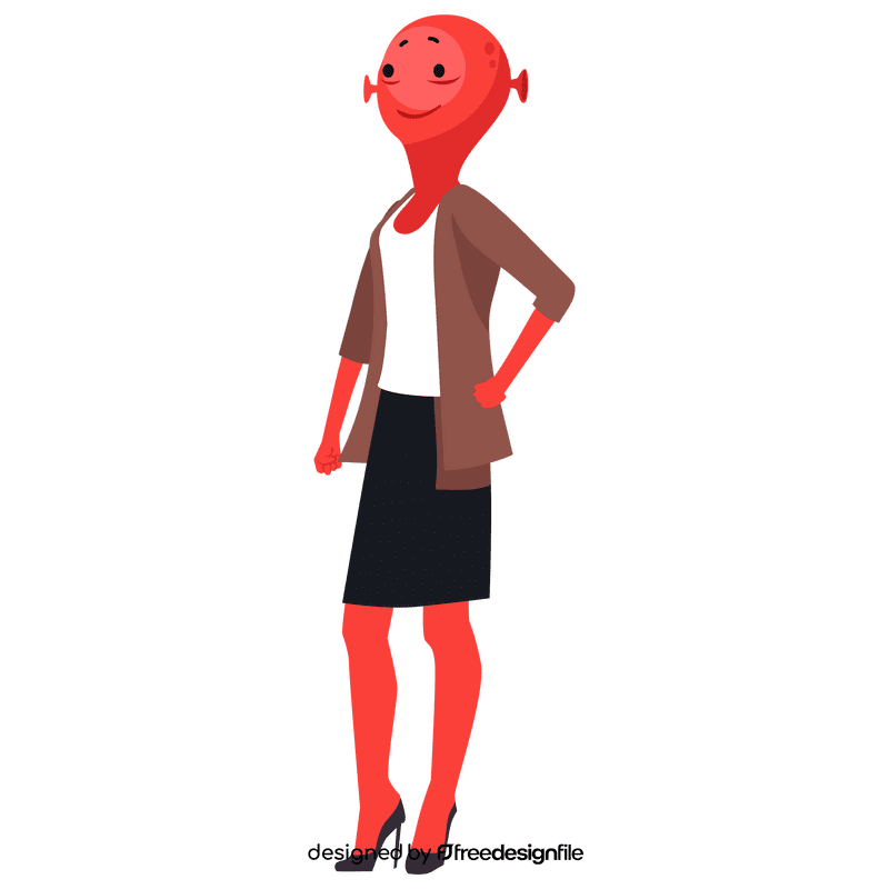 Businesswoman alien clipart
