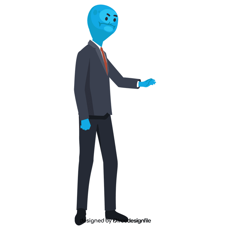 Alien on suit clipart