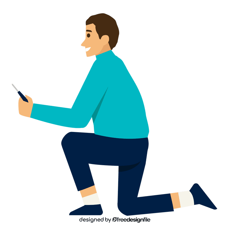 Man kneeing clipart