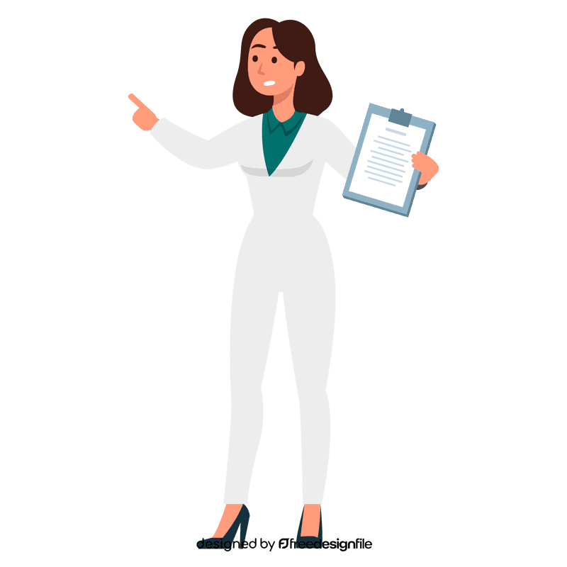 Woman explaining clipart