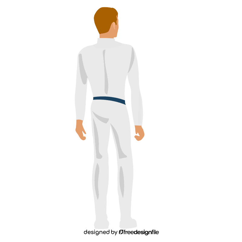 Astronaut back view clipart