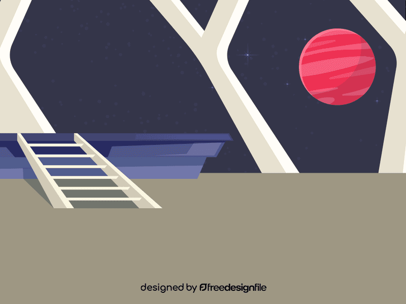 Inside space ship vector