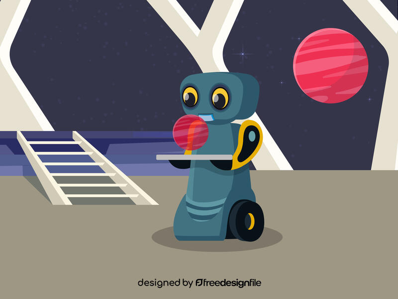 Planet robot vector